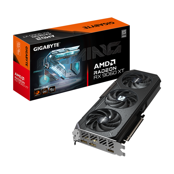 Gigabyte Radeon RX 9060 XT Gaming OC 8G Grafikkarte, 8192 MB GDDR6 image number 0