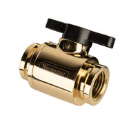 Barrow Ball Valve (10mm) G1/4 Inch Ball Valve, gold - black
