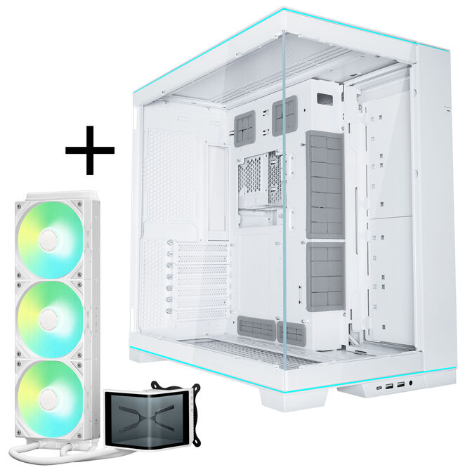Lian Li O11D EVO RGB + TRYX PANORAMA SE ARGB Complete Water Cooling - white, 360mm image number 0
