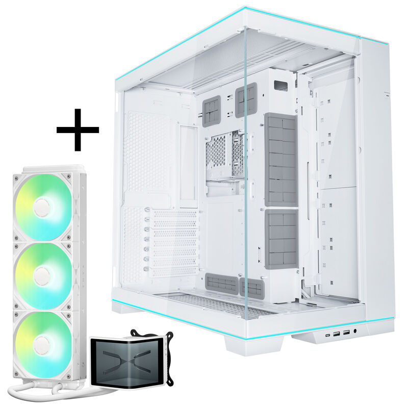Lian Li O11D EVO RGB + TRYX PANORAMA SE ARGB Komplett-Wasserkühlung - weiß, 360mm
