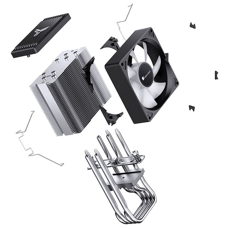 Jonsbo CR-1400 EVO ARGB CPU cooler, 92mm - black image number 6