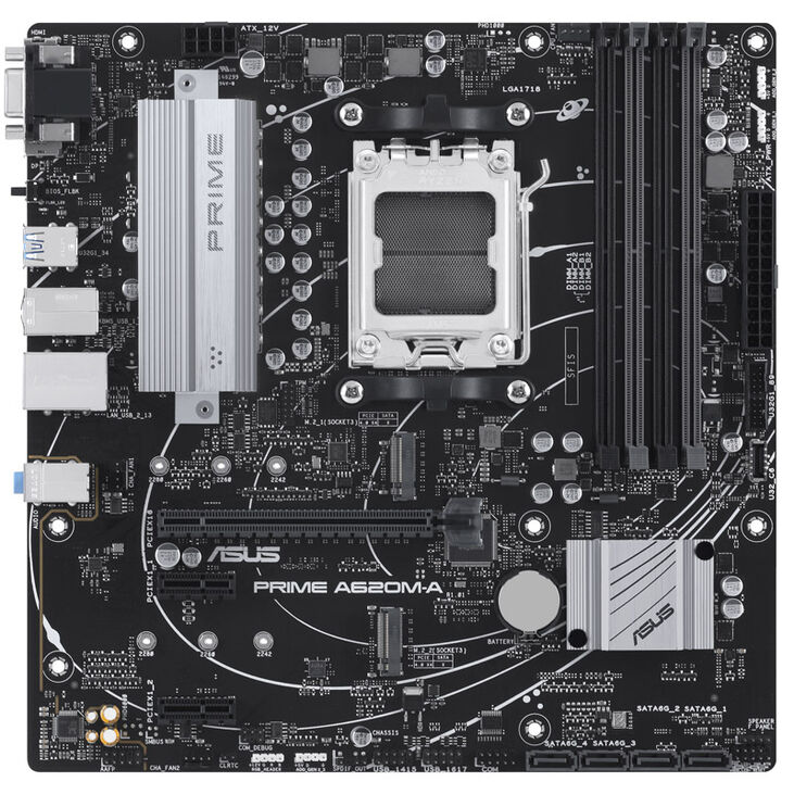 ASUS Prime A620M-A-CSM, AMD A620 Mainboard - Sockel AM5, DDR5 image number 2