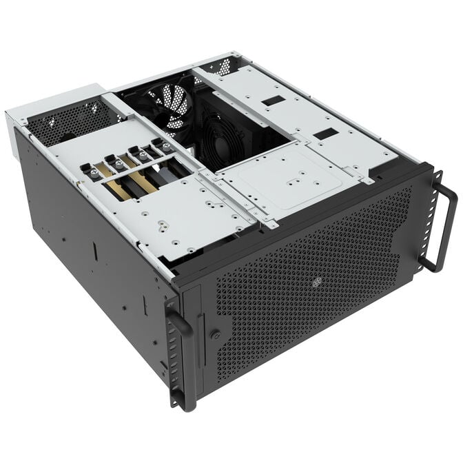 SilverStone RM53-502 Server Case, Rackmount, SSI-EEB, Mesh - Black image number 4