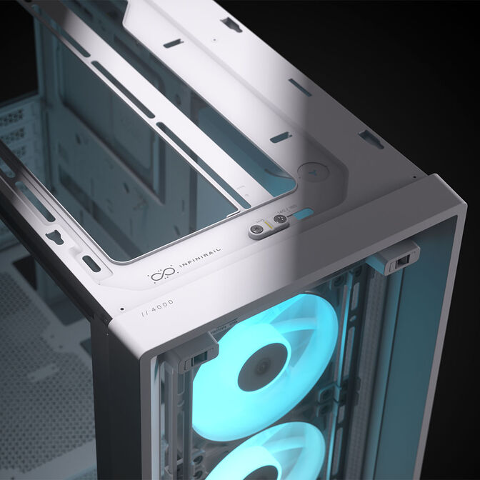 Corsair Frame 4000D RS ARGB PC case, Mid Tower, E-ATX, RGB, Tempered Glass - white image number 14