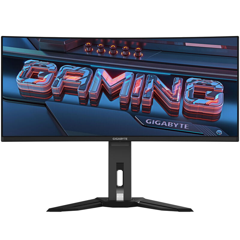 GIGABYTE MO34WQC2, 34 Zoll Gaming Monitor, Curved, 240 Hz, FreeSync Premium Pro, QD-OLED