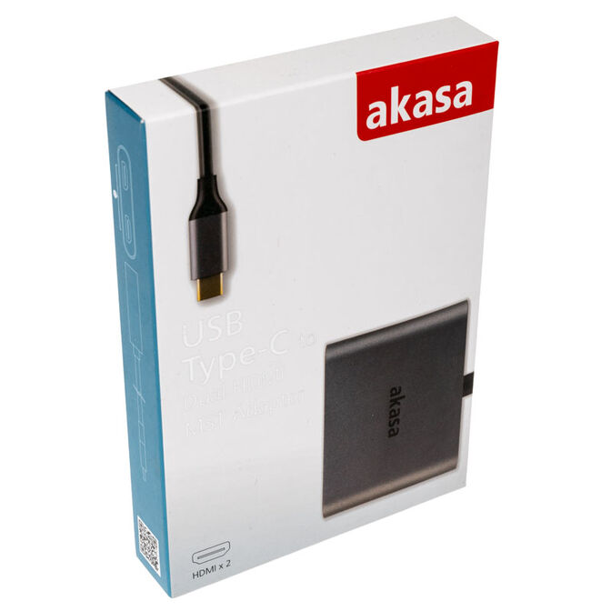 Akasa USB-C auf Dual HDMI MST Adapter - 4K@60Hz, 4K@30Hz dual image number 4