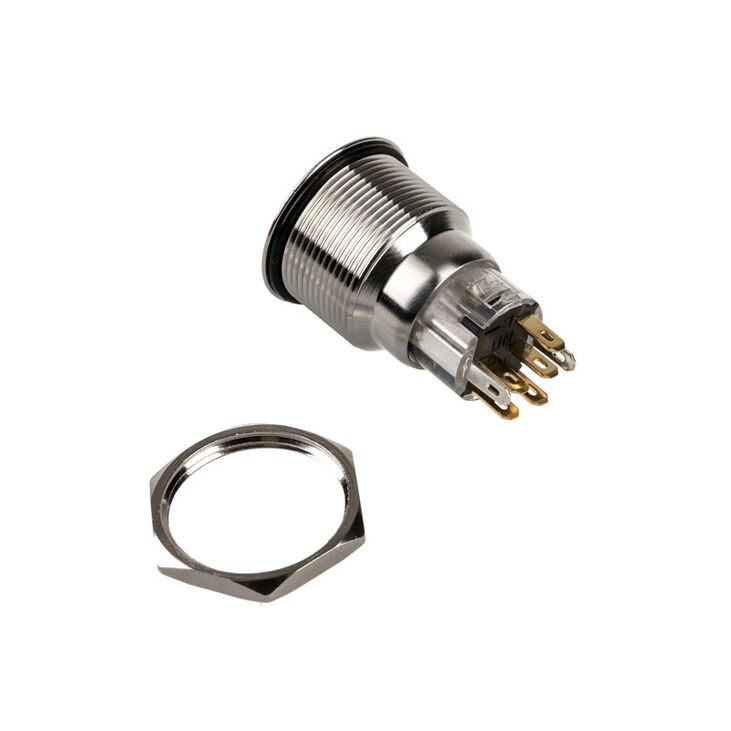 DimasTech Vandalism Button 22mm, Silverline Dot - RGB image number 3