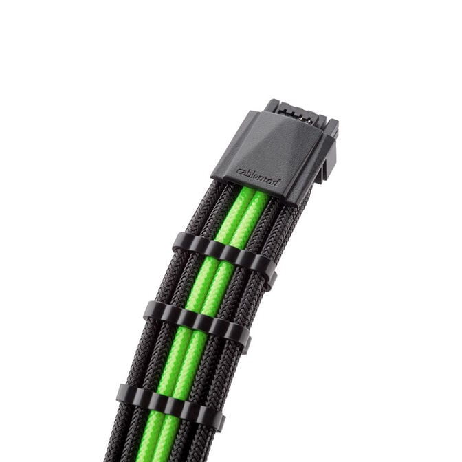 CableMod PRO ModMesh 12VHPWR auf 3x PCI-e Kabel - 45cm, schwarz/hellgr&uuml;n image number 1