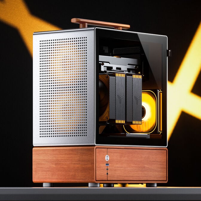 Jonsbo T7 PC-Geh&auml;use, Midi-Tower, mATX, Tempered Glass - silber image number 14