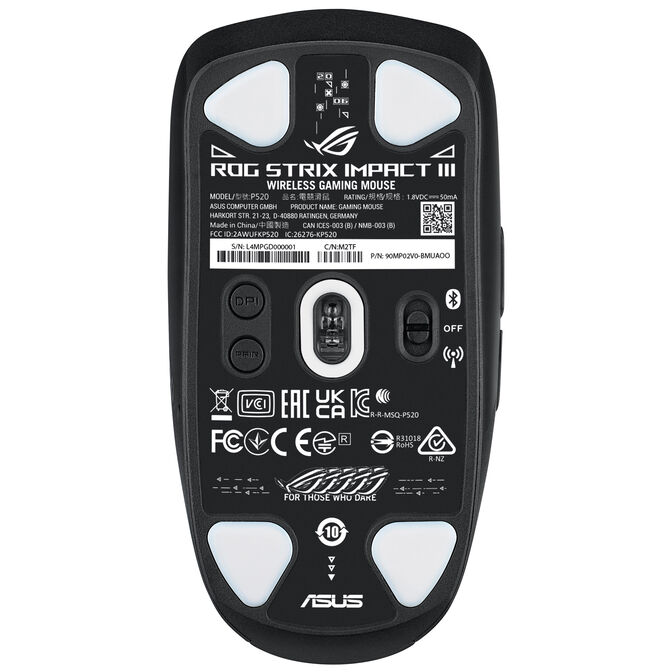 ASUS ROG Strix Impact III Wireless Gaming Maus - schwarz image number 5