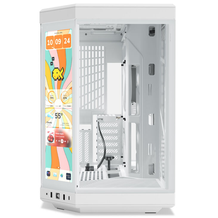 Hyte Y70 Touch Infinite PC-Gehäuse, Midi-Tower, ATX, Tempered Glass - Weiß image number 2