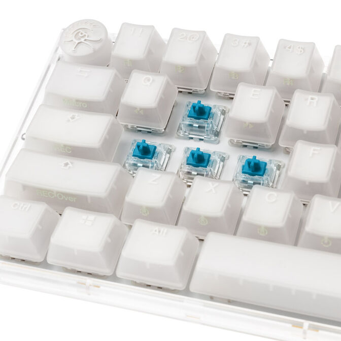 Ducky One 3 Aura White Mini Gaming Tastatur, RGB LED - MX-Blue (US) image number 4