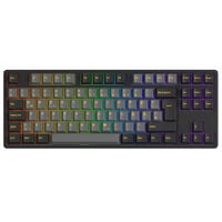 AKKO Black & Gold 5087S V1 Gaming Keyboard, RGB &ndash; Akko V3 Cream Blue Pro Switches, ISO DE, black & gold