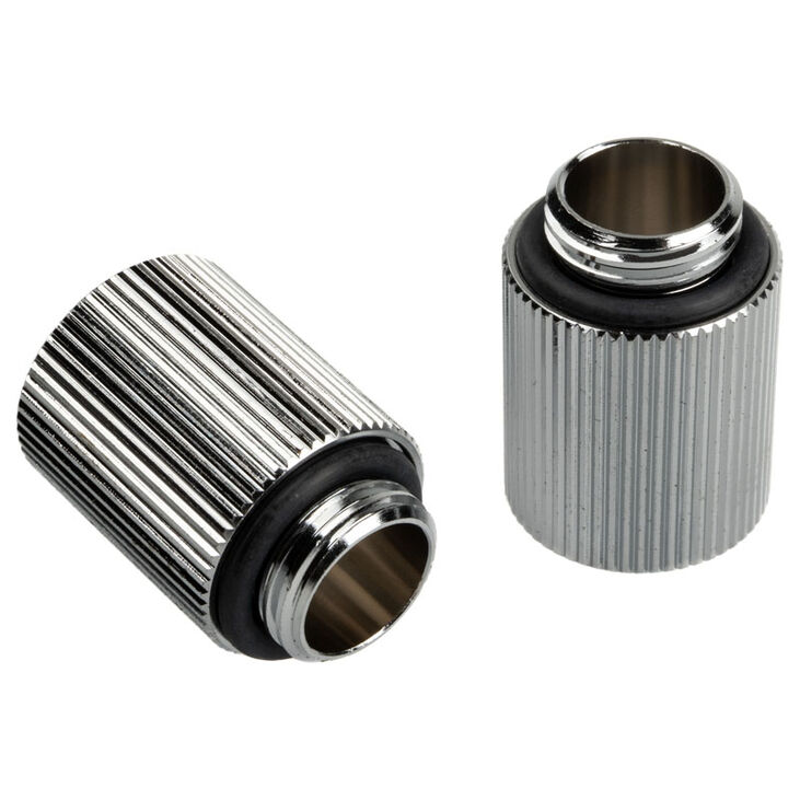 Bitspower Touchaqua Adapter gerade G1/4 Zoll AG auf G1/4 Zoll IG - 2er Pack, 20mm, silber image number 1