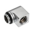 EK Water Blocks EK-Torque Micro Adapter 90 Degree G1/4 Inch Male to G1/4 Inch Female - Rotatable, Satin Titanium image number null