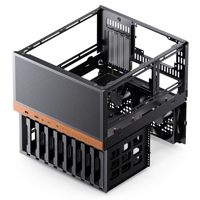 Jonsbo N6 NAS Case, Cube Case, mATX, Steel/Mesh - Black image number 9
