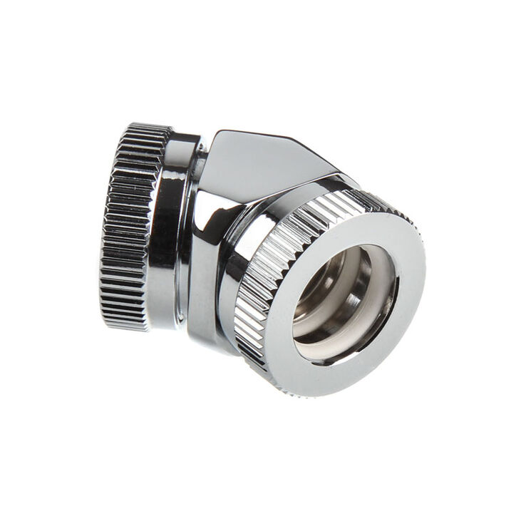 PHANTEKS Glacier Adapter 45 Grad 12mm AD auf 12mm AD Hardtube, chrome silber image number 1