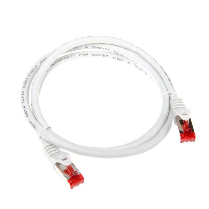 InLine Patchkabel Cat.6, S/FTP (PiMf), 250MHz, wei&szlig; - 1m image number 1