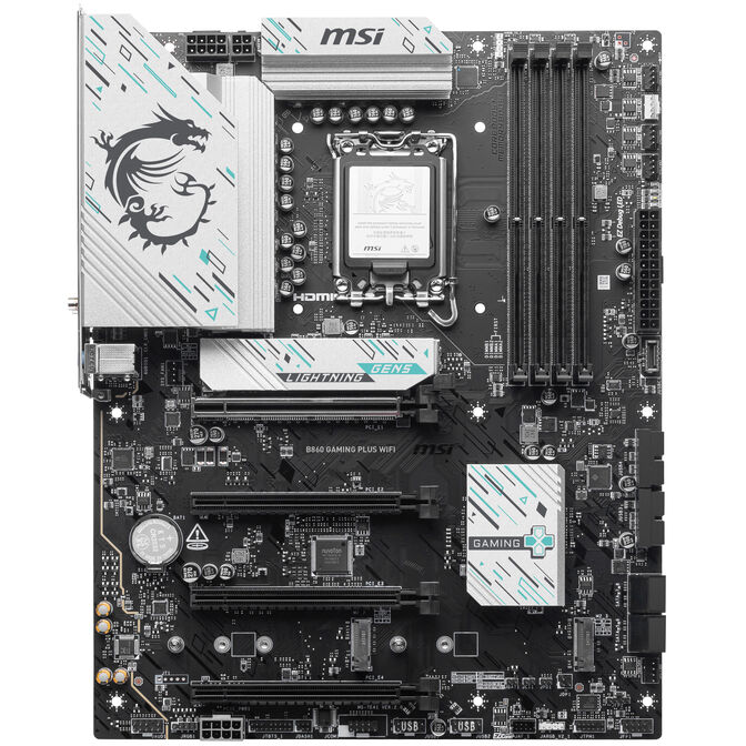 MSI B860 Gaming Plus WiFi Motherboard, socket LGA 1851, Intel B860, ATX, DDR5 image number 2