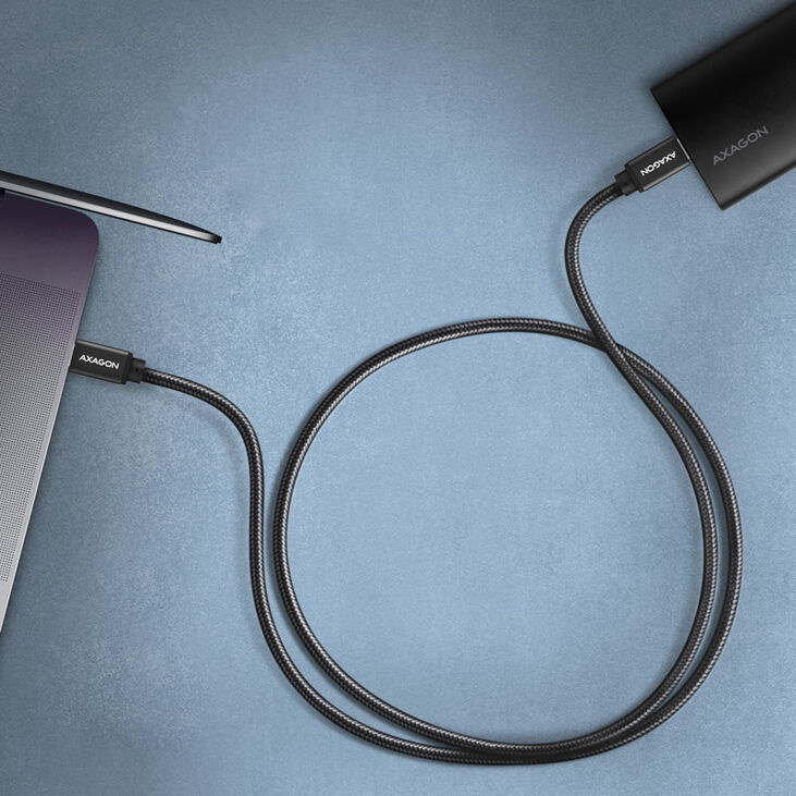 AXAGON BUCM3-CM20AB Kabel USB-C 3.2 Gen 1 auf USB-C 3.2 Gen 1, schwarz - 2m image number 1
