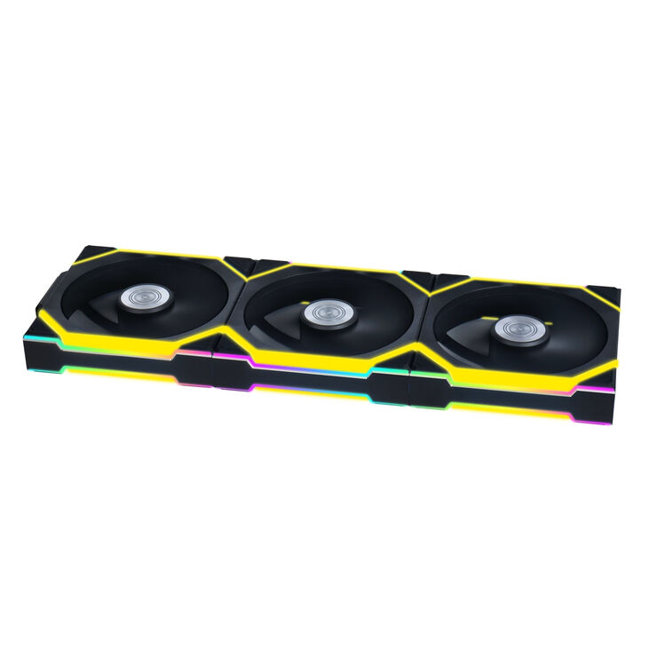 Lian Li UNI FAN SL Wireless ARGB PWM Lüfter, 3er-Pack inkl. Controller - Reverse Blade, 120 mm, schwarz image number 1