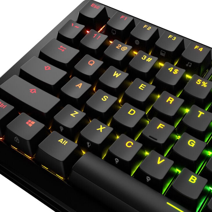 Glorious GPBT Backlit Keycaps, ANSI Layout (US), PBT, Dye-Sub - Black image number 3