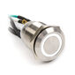 Impactics Vandalismustaster 19mm, IP67, weiße LED - silber