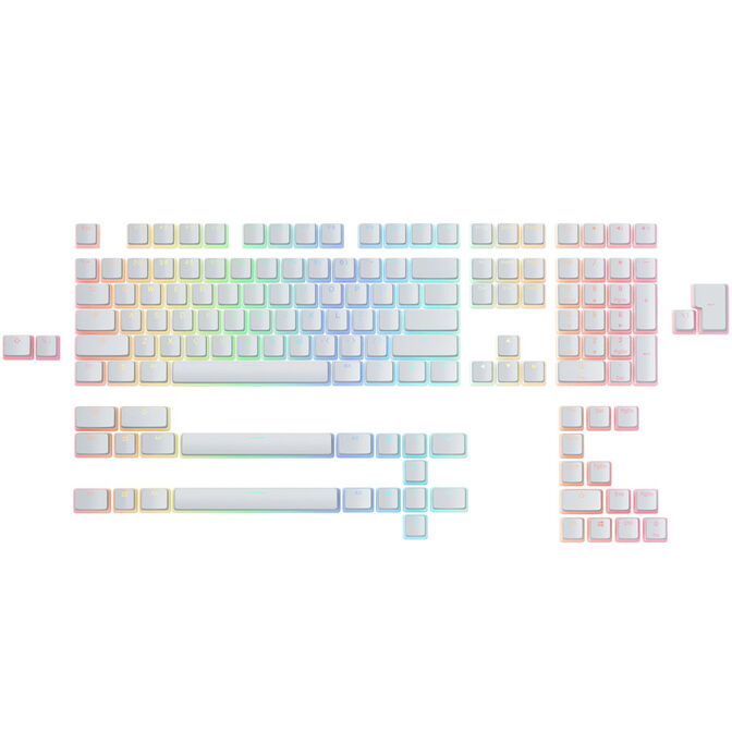 Glorious Aura Keycaps - 145 Keycaps, US layout, white image number 0