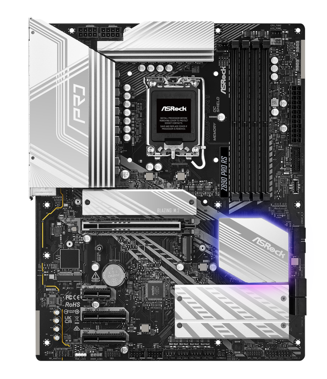 ASRock Z890 Pro RS, Intel Z890 motherboard, socket LGA 1851, Intel Z890, ATX, DDR5 image number 2