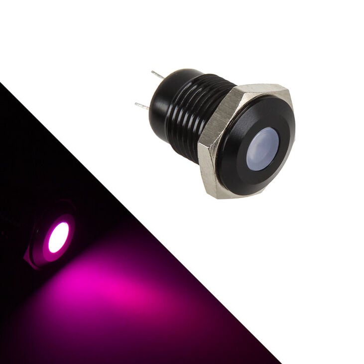 Lamptron Vandalismus-gesicherte LED - violett, schwarze Fassung image number 0
