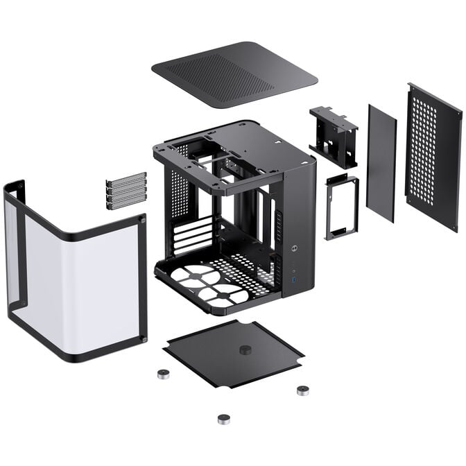 Jonsbo TK-1 2.0 Micro-ATX case, Tempered Glass - black image number 13