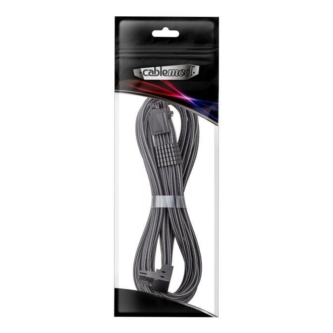 CableMod Universal Pro ModMesh 16-Pin zu 16-Pin-Kabel, 90&deg; Anschluss, Sleeved, StealthSense - carbon, 60 cm, Var. A image number 4
