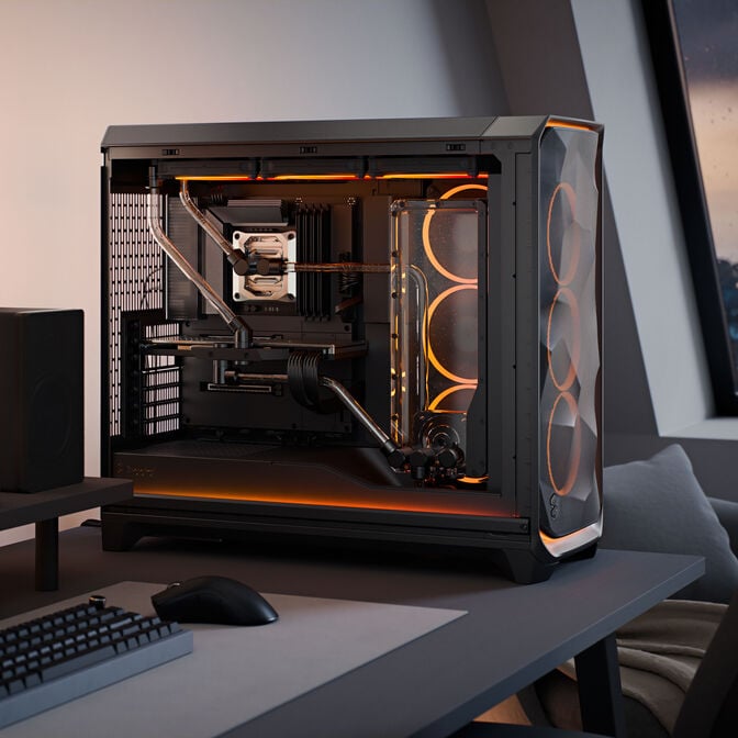 Fractal Design Meshify 3 XL Ambience Pro RGB PC Case, Full Tower, E-ATX, Tempered Glass - Black image number 15