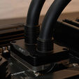 Thermal Grizzly DeltaMate Kompressions-Fitting, Messing, G1/4&rdquo;-Gewinde - schwarz, ST13 image number null
