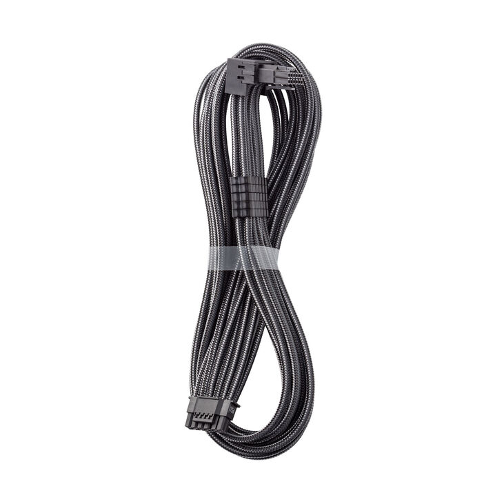 CableMod Universal Pro ModMesh 16-Pin to 16-Pin Cable, 90° Connector, Sleeved, StealthSense - Carbon, 60 cm, Var. B image number 0