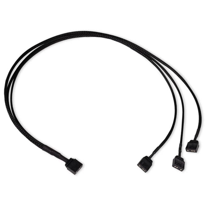 Alphacool Y-Splitter aRGB 3-pin to 3x 3-pin 60cm - black image number 0