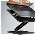 AXAGON STND-LQB Laptop-St&auml;nder, Doppelgelenk, h&ouml;henverstellbar, faltbar - schwarz image number null
