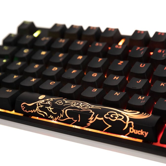 Ducky One 2 Backlit PBT Gaming Keyboard, MX-Black, RGB LED - black image number 4