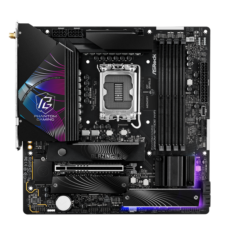 ASRock Z890M RIPTIDE WiFi motherboard, socket LGA 1851, Intel Z890, Micro-ATX, DDR5 image number 3