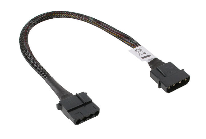 Akasa 4-Pol Molex Verl&auml;ngerung gesleevt - 30cm black image number 0