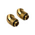 Corsair Hydro X Series Adapter 45 Grad G1/4 Zoll AG auf G1/4 Zoll IG - 2er Pack, drehbar, gold image number null