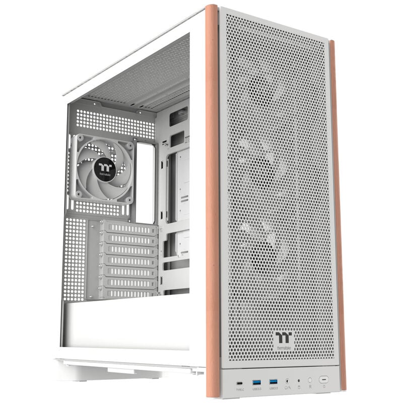 Thermaltake S370 WS PC-Gehäuse, Midi-Tower, E-ATX, Tempered Glass - weiß