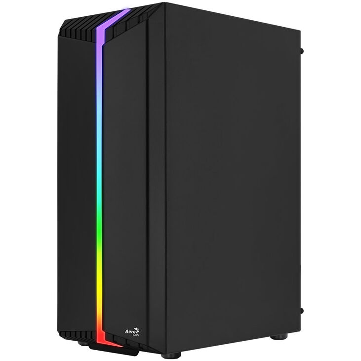 Aerocool Bionic v1 Mid Tower, RGB, Tempered Glass - Black image number 7