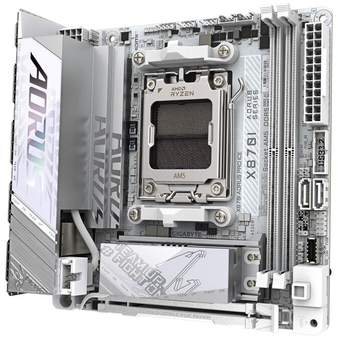 Gigabyte X870I AORUS Pro ICE Mainboard, Sockel AM5, AMD X870, Mini-ITX, DDR5 image number 4