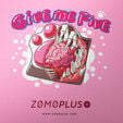 ZOMOPLUS Give Me Five Gaming Mouse Pad, 500x420mm - pink image number null