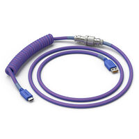 Glorious Coiled Cable Nebula, USB-C auf USB-A Spiralkabel - 1,37m, violett