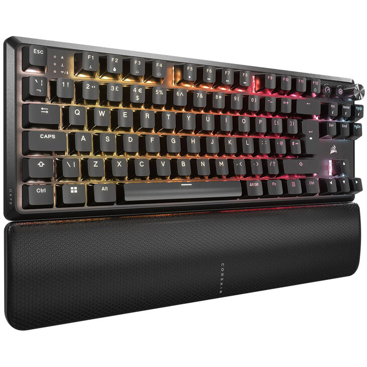 Corsair K70 CORE TKL WIRELESS RGB Gaming-Tastatur, mechanisch, ISO (DE), MLX RED Switch - schwarz image number 3