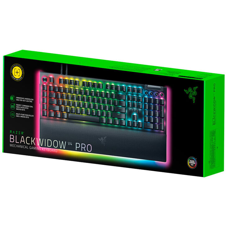 Razer BlackWidow V4 Pro Gaming Tastatur, Yellow Switch, USB, DE Layout image number 7