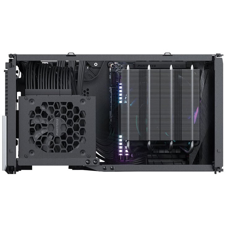 PHANTEKS Evolv Shift XT ITX-Case, ARGB, Tempered Glass - black     + PHANTEKS Revolt SFX 80 PLUS P image number 6