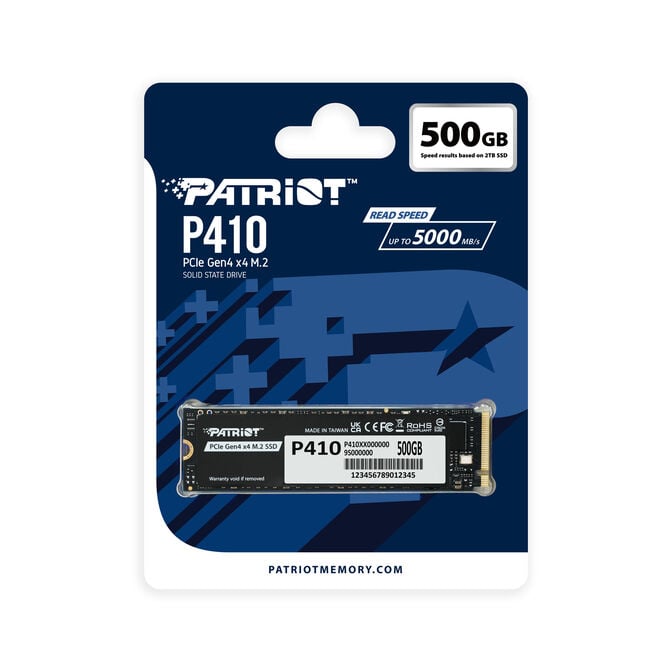 Patriot P410 SSD, PCIe 4.0 M.2 2280 - 500 GB image number 3
